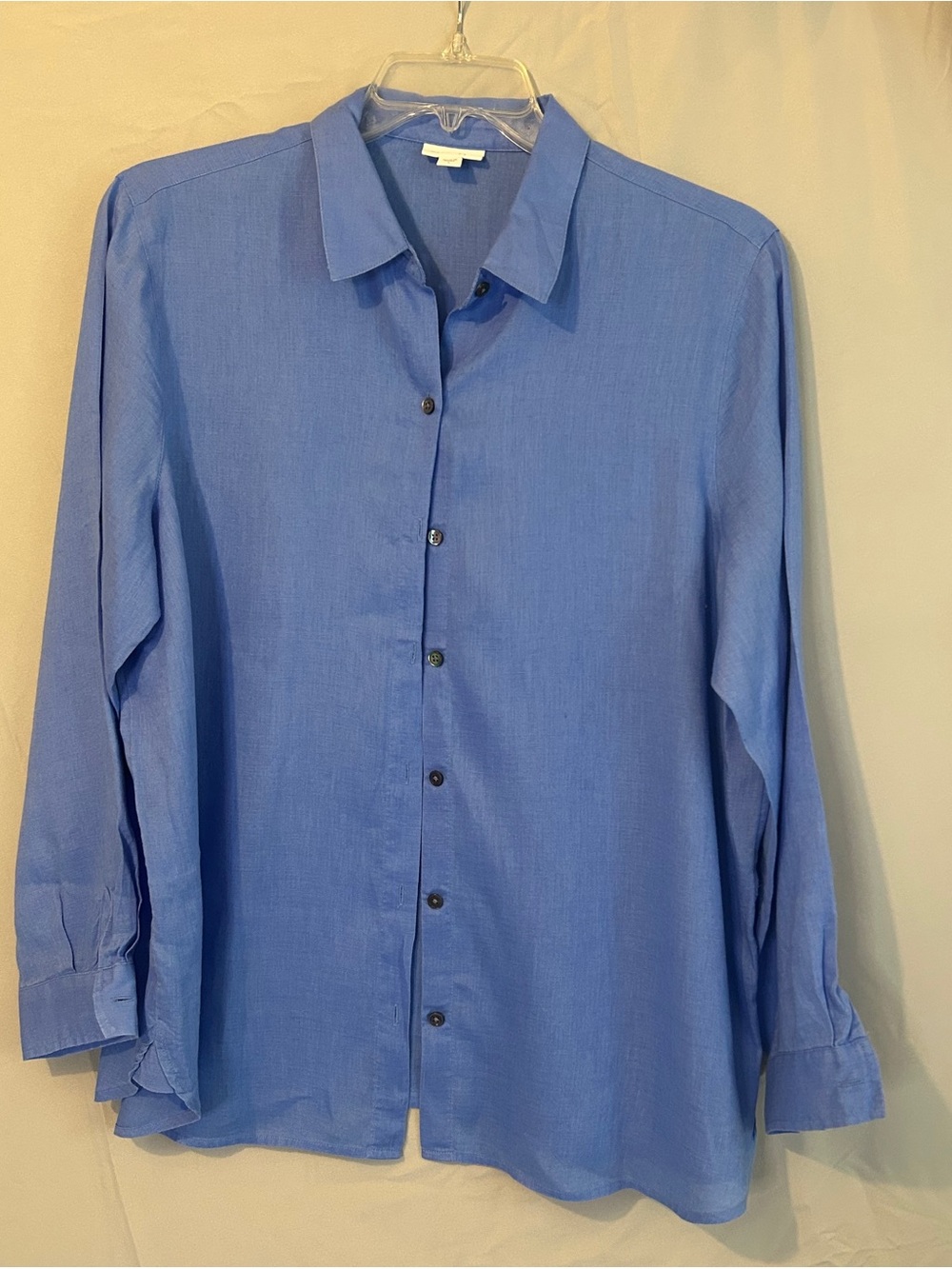 J. Jill Women's Classic Button-Up Shirt in Periwinkle Blue